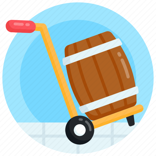 Pallet cask, cask cart, cask trolley, handcart, pushcart icon - Download on Iconfinder