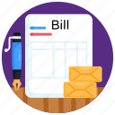 document, bill, invoice, statement, receipt