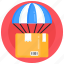 parachute freight, parachute delivery, parachute logistic, parachute shipment, parachute cargo 