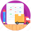 logistic document, logistic report, logistic record, shipment report, delivery report 