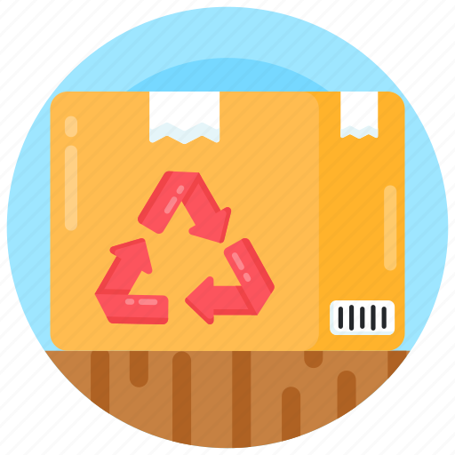 Box recycling, package recycling, parcel recycling, cardboard recycle, parcel reuse icon - Download on Iconfinder