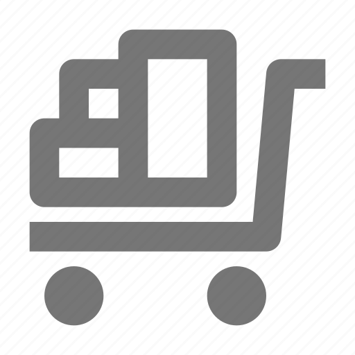 Box, trolley, delivery, gift, logistics, package, push icon - Download on Iconfinder