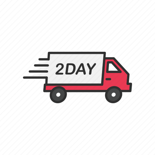 Delivery, delivery truck, shipping, two day shipping, two day delivery icon - Download on Iconfinder