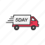 delivery, delivery truck, five day shipping, shipping 