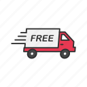 delivery, delivery truck, free shipping, shipping 
