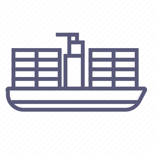 Cargo container, delivery, river shipping, ship, shipping, transport icon - Download on Iconfinder