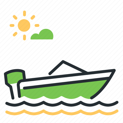 Motor boat, sea, ship, transport icon - Download on Iconfinder