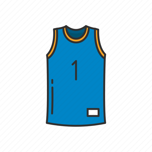 Basketball jersey, clothes, clothing, garment, jersey, sleeveless, sport attire icon - Download on Iconfinder