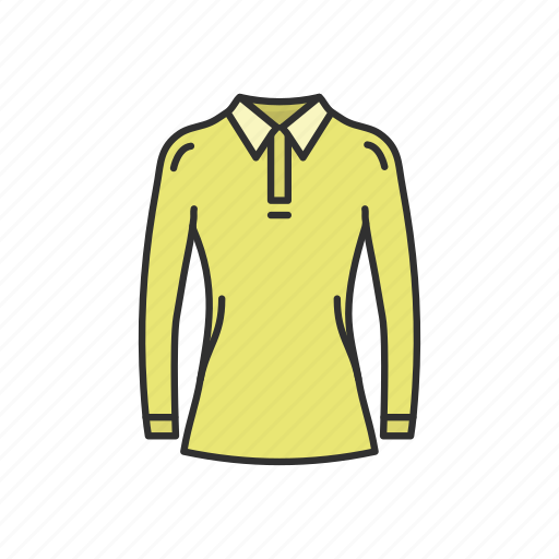Clothes, clothing, fashion, female polo, long sleeve, polo, sweatshirt icon - Download on Iconfinder
