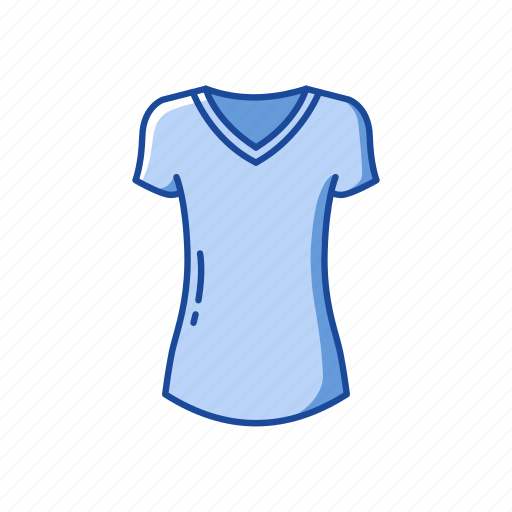 Clothing, female clothing, garment, shirt, t-shirt, v-neck icon - Download on Iconfinder
