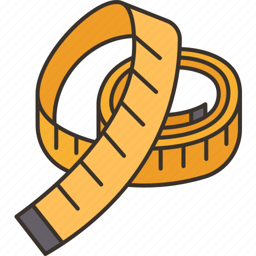 Measuring, tape, length, inch, tailor icon - Download on Iconfinder