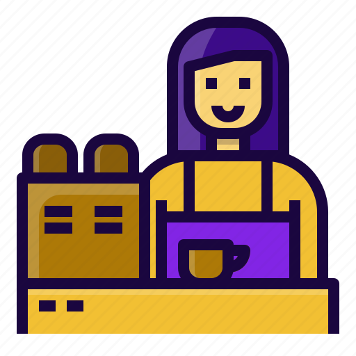 Avatar, coffee, maker, barista, cafe, shop, woman icon - Download on Iconfinder