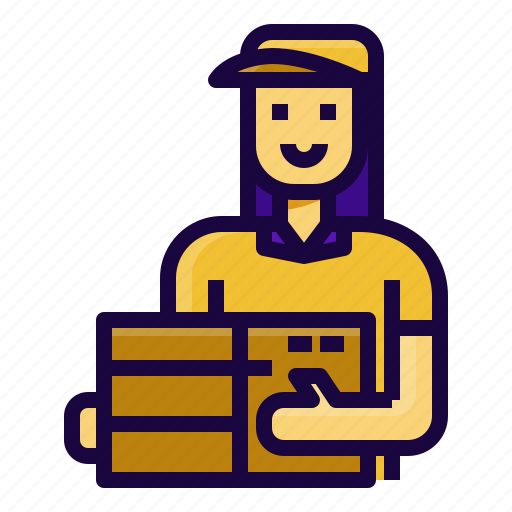 Avatar, courier, delivery, woman, food, service icon - Download on Iconfinder