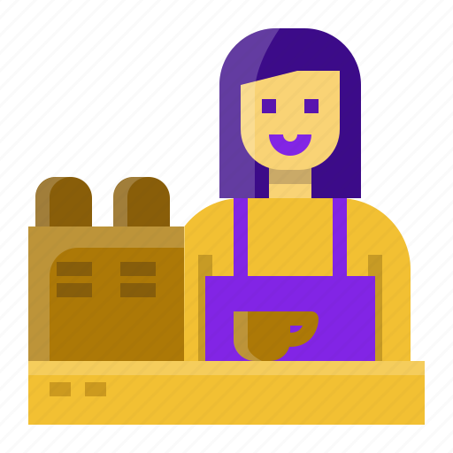Avatar, coffee, maker, barista, cafe, shop, woman icon - Download on Iconfinder