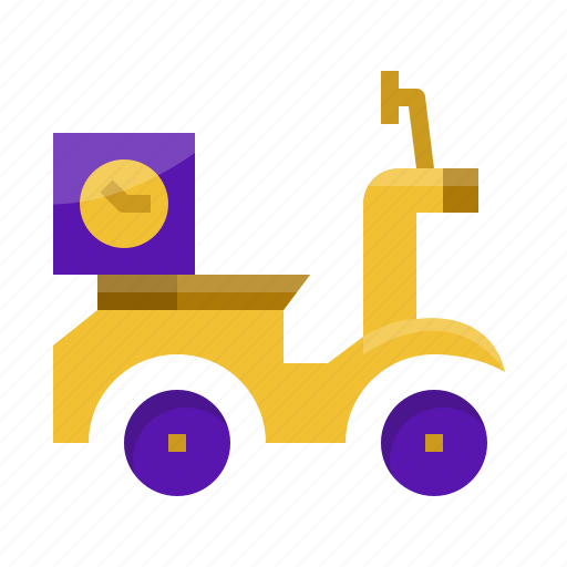 Food, delivery, bike, scooter, time icon - Download on Iconfinder