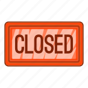 closed, hanging, illustration, market, nameplate closed icon, sign 