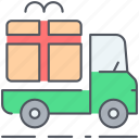 delivery, gift, logistic, shipping, surprise, transportation, truck