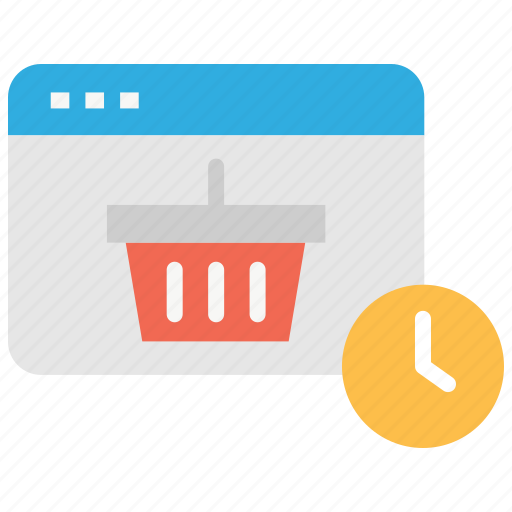 Delivery time, ecommerce, on time delivery, order, processing, shopping basket icon - Download on Iconfinder