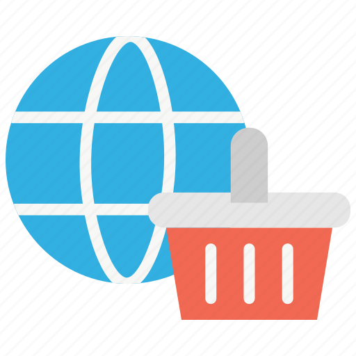 Eommerce, global market, shopping basket, trade, website icon - Download on Iconfinder