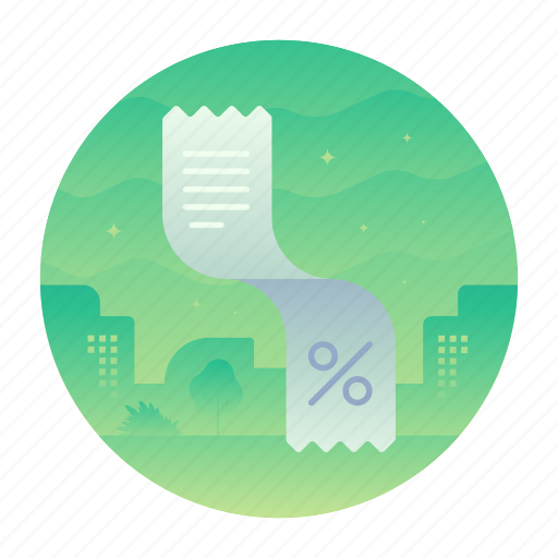 Collect, paper, percentage, receipt icon - Download on Iconfinder