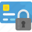 debit card protection, locked bank card, payment security, secure credit, secure transaction 