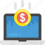 digital banking, monitor screen money, online business, online money making, online transaction concept 