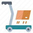 cart, delivery, heavy, trolley