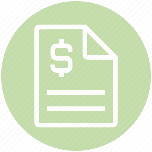 Dollar sign, list, paper, receipt, shopping, shopping list icon - Download on Iconfinder