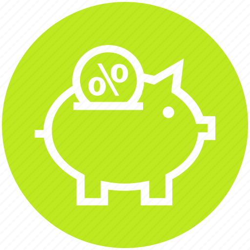 Deposits, discount, percentage, piggy bank, savings ratio, shopping, sign icon - Download on Iconfinder