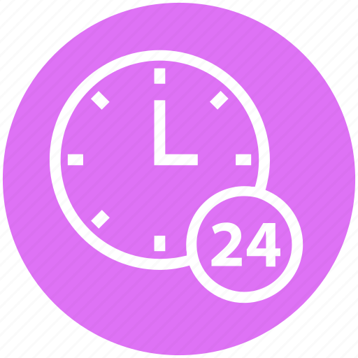24 hours, alarm, around the clock, clock, shopping, time, watch icon - Download on Iconfinder