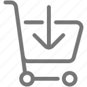 add, basket, cart, ecommerce, store, supermarket, trolley