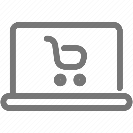 Cart, commercial, computer, ecommerce, laptop, shopping trolley icon - Download on Iconfinder