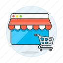 app, awning, browser, cart, online, purchase, shopping, shops, store