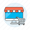 awning, cart, imac, mac, online, pc, purchase, shopping, shops, store