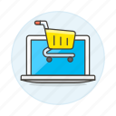 laptop, shopping, carts, online, cart, shop, e, store, commerce