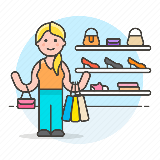Apparel, bag, display, experience, female, purse, section icon - Download on Iconfinder