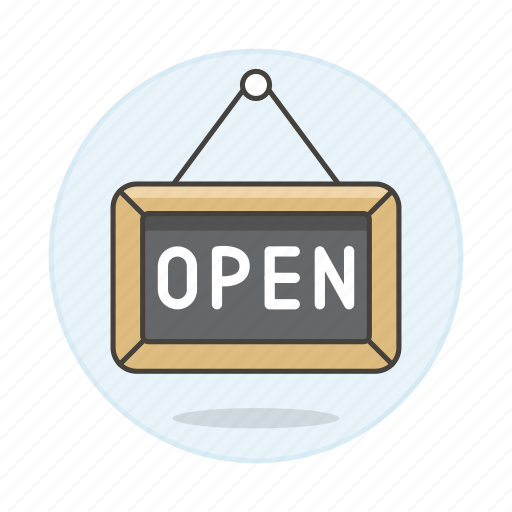 Blackboard, board, open, shopping, shops, sign, store icon - Download on Iconfinder