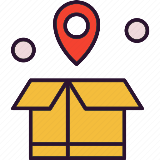 Box, location, pin, shopping icon - Download on Iconfinder