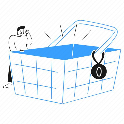 Sold, store, empty states, market, basket, cart, shopping illustration - Download on Iconfinder