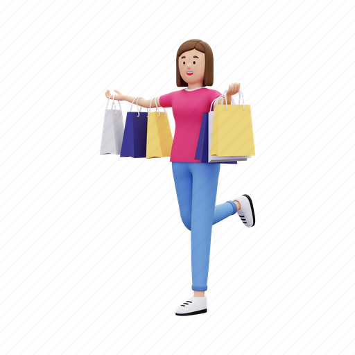 Shopping, buy, sale, shop, ecommerce, cart, shopping bag 3D illustration - Download on Iconfinder