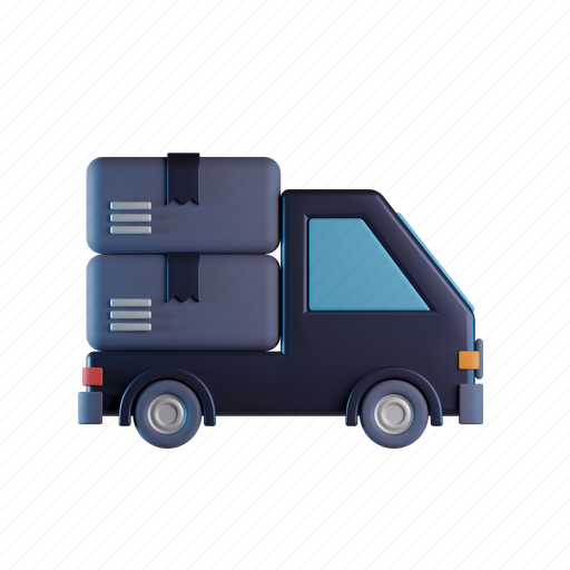 Delivery, truck, delivery truck, transportation, logistics, cargo 3D illustration - Download on Iconfinder