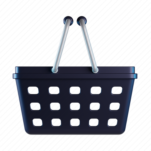 Shopping, basket, shopping basket, bag, cart, carry 3D illustration - Download on Iconfinder