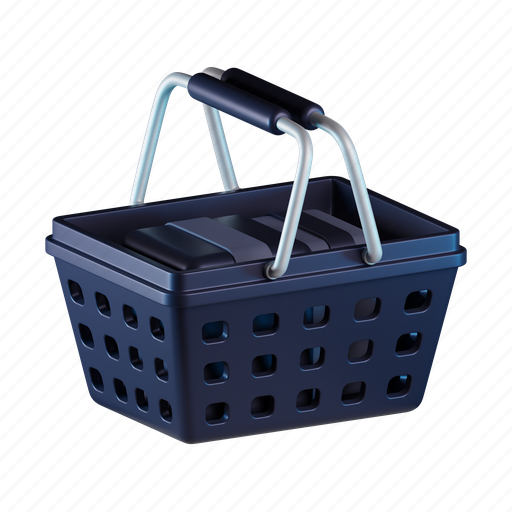 Shopping, basket, cart, shopping basket, bag, shop, buy 3D illustration - Download on Iconfinder