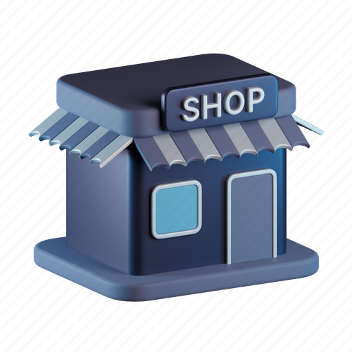 Store, building, house, shopping, architecture, shop, market 3D illustration - Download on Iconfinder