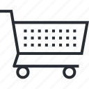 cart, e-commerce, line, order, pixel icon, shopping, thin