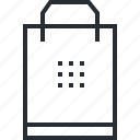 bag, line, online, pixel icon, shopping, thin
