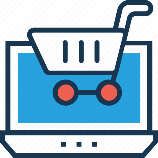 E commerce, laptop, online shop, online shopping, shopping cart icon - Download on Iconfinder