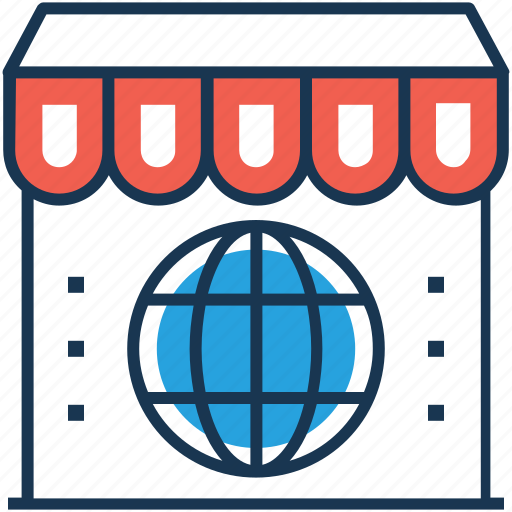 Building, globe, marketplace, shop, store icon - Download on Iconfinder