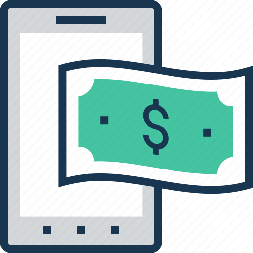 App, banking, e transaction, m commerce, paper money icon - Download on Iconfinder