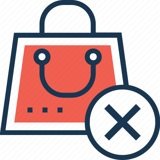 Bag, cancel, cancel shopping, close, delete icon - Download on Iconfinder